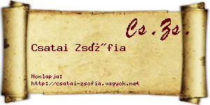 Csatai Zsófia névjegykártya
