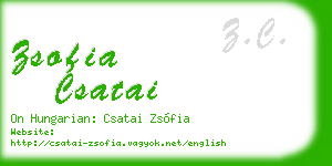 zsofia csatai business card